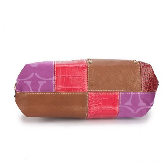 Coach Holiday Matching Stud Medium Brown Multi Totes EBR